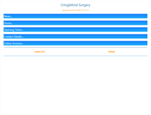 Tablet Screenshot of cringlefordsurgery.co.uk